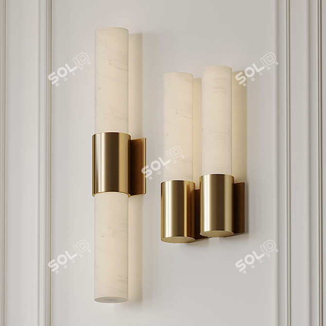 Elegant Barkley Wall Sconce 3D model image 1