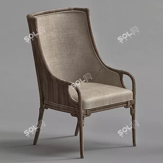 Tropical Bliss Dining Chair 3D model image 1