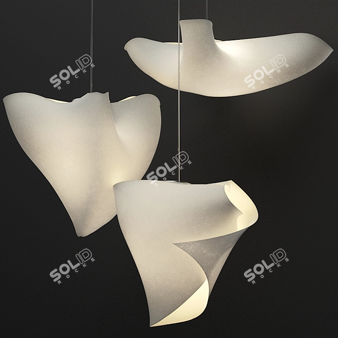 Elegant Ballet-inspired Chandelier 3D model image 1