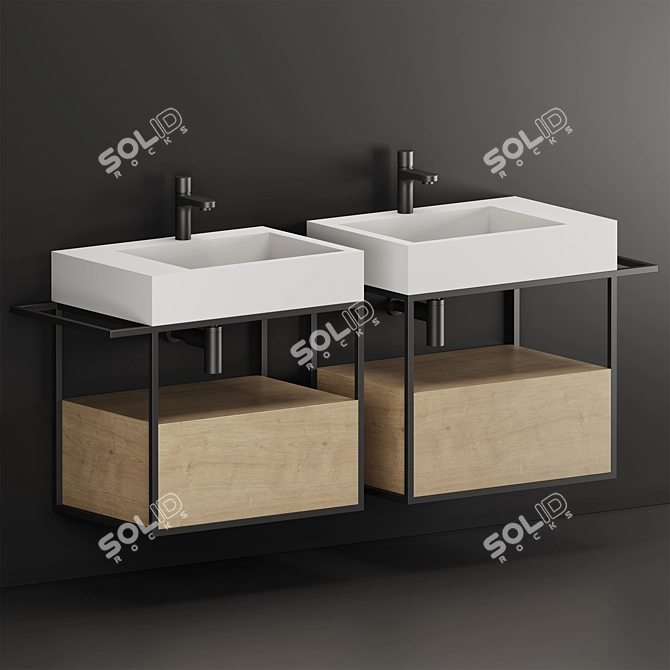 Azzurra Elegance - Ceramic Wash Basin 3D model image 1