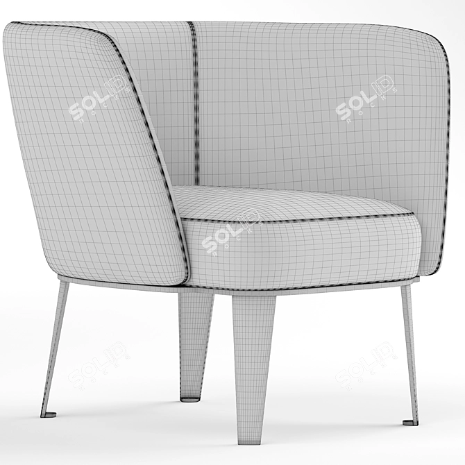 Elegant True Design Clara Armchair 3D model image 4