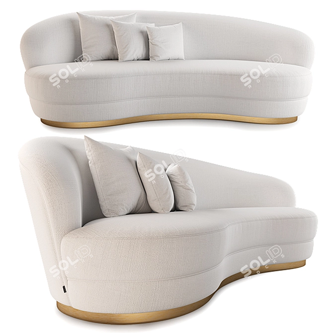 Luxurious Ignacio Sofa by Hamilton Conte 3D model image 1