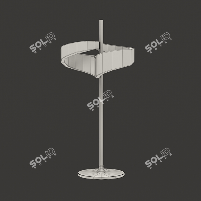 TSUNAMI Table Lamp: Modern Design, Warm Light 3D model image 2