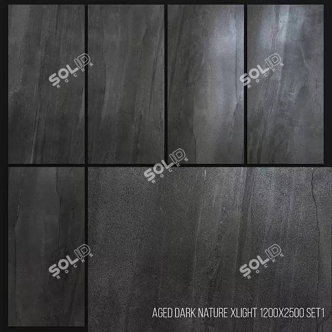 XLIGHT Aged Dark Nature Porcelain Tile 3D model image 1