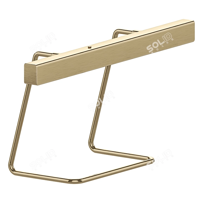 Elegant T-Model Brass Table Lamp 3D model image 1