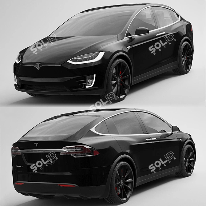 Revolutionary Tesla Model X: Cutting-edge Design & Performance 3D model image 1
