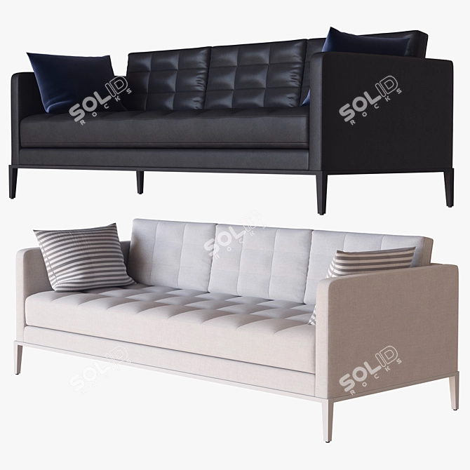 Sleek Comfort: Ac Lounge Sofa 3D model image 1