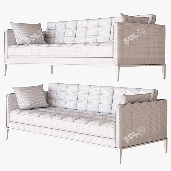 Sleek Comfort: Ac Lounge Sofa 3D model image 3