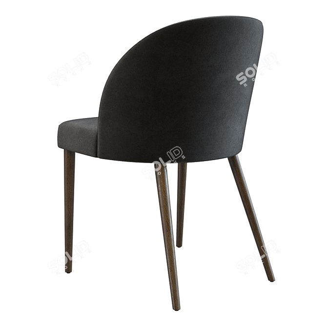 Elegant Camille Dining Chair: Italian Craftsmanship 3D model image 3