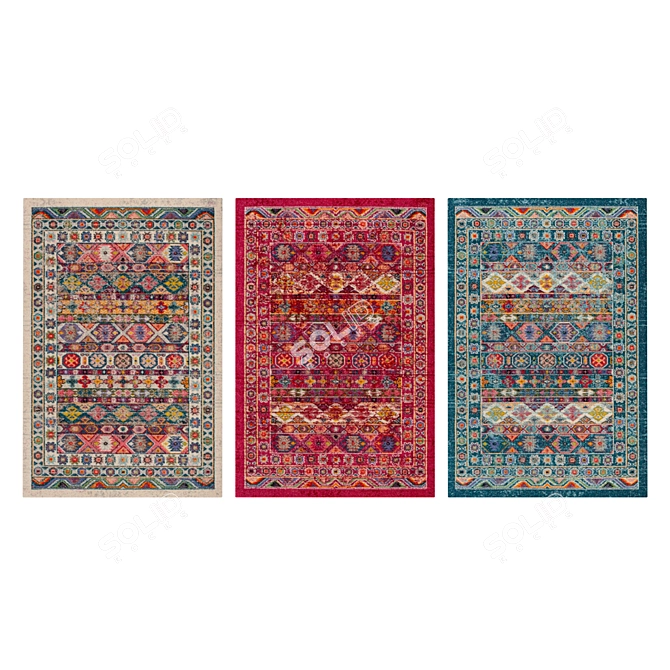 Title: Luxury Carpet Set 3D model image 3