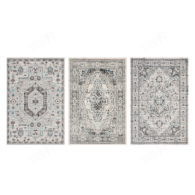 Title: Luxury Carpet Set with High-Quality Textures 3D model image 3