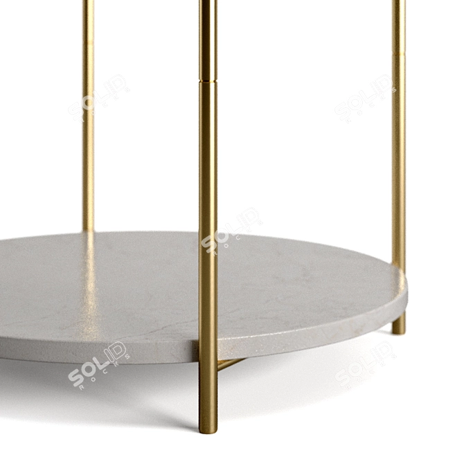 Modern Marble and Glass Table 3D model image 3