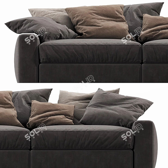 Sleek Flexform Beauty 2 Seater 3D model image 2