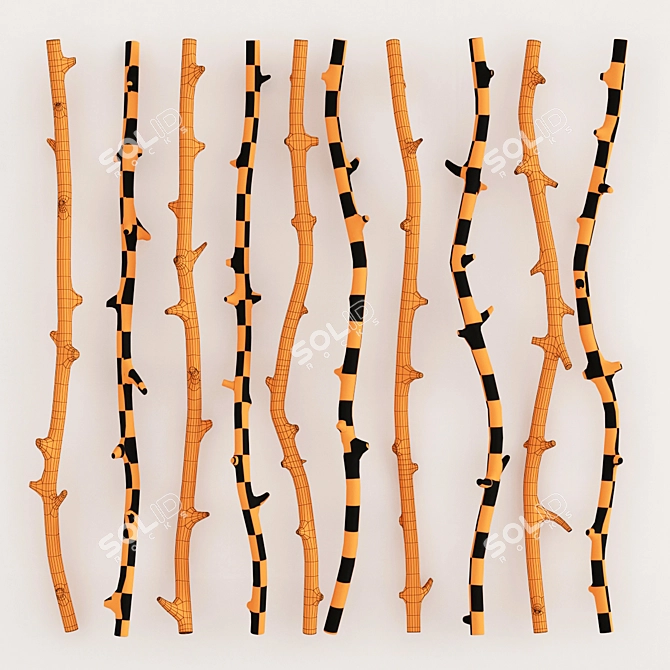 Title: Branches Panel Set 3D model image 3