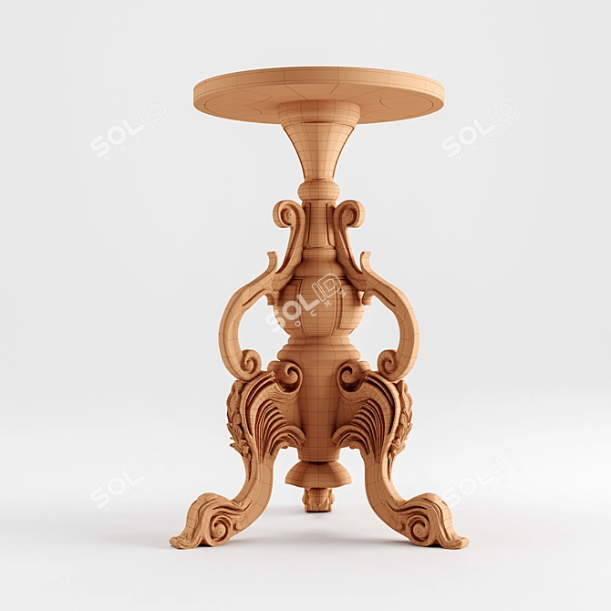 Vintage Bar Stool - Elegant and Timeless 3D model image 2