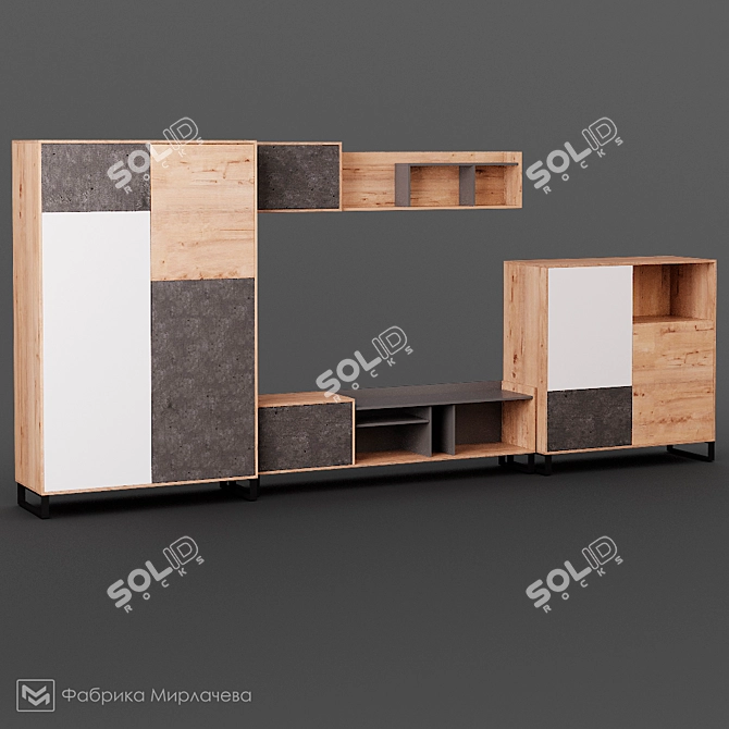 Fiera Modular System - Stylish Elegance for Your Space 3D model image 1