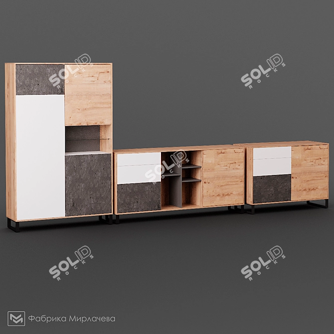 Fiera Modular System - Stylish Elegance for Your Space 3D model image 2