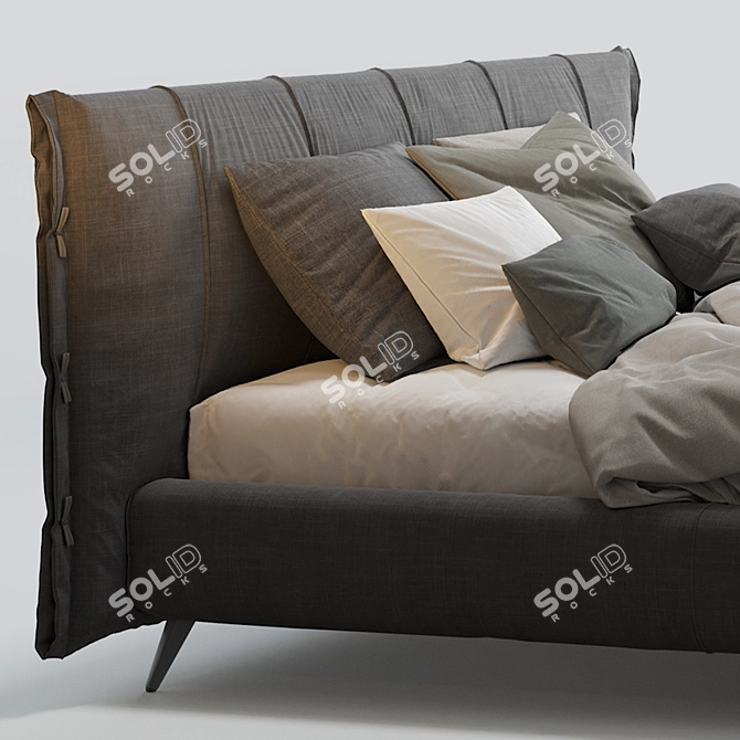 Cuff Bed Bonaldo: Contemporary Elegance for Your Bedroom 3D model image 2