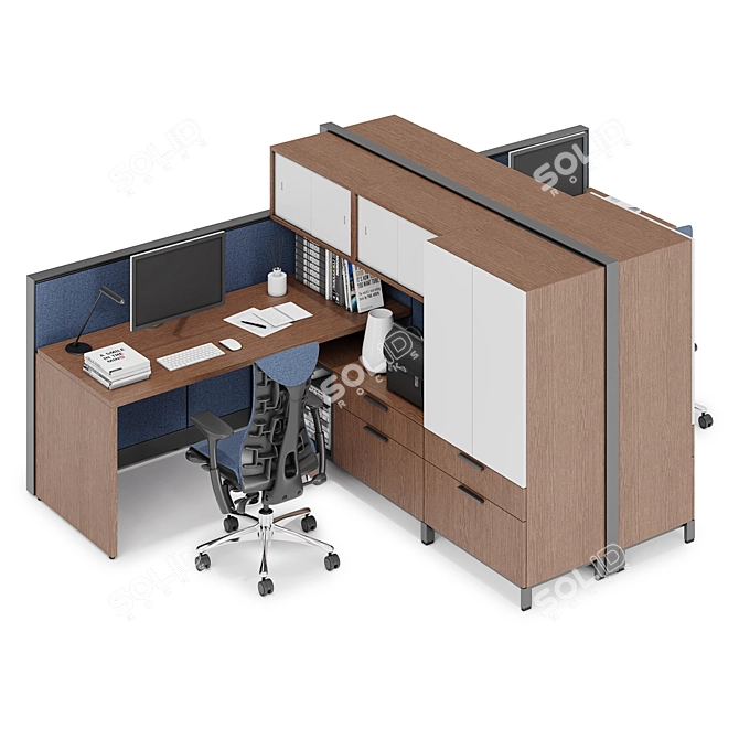 Herman Miller Canvas Wall: Efficient and Elegant Solution 3D model image 2