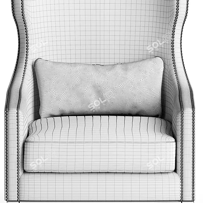 Parker Deluxe Armchair 3D model image 3