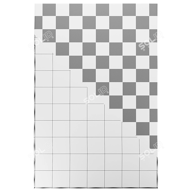 Savana Dusk: Hand-tufted Wool and Silk Rug 3D model image 2