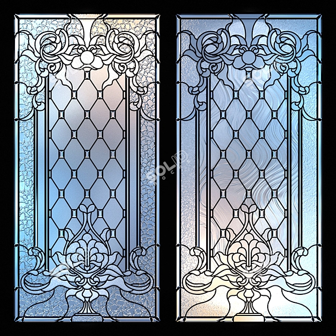 Handcrafted Stained Glass Window 3D model image 1