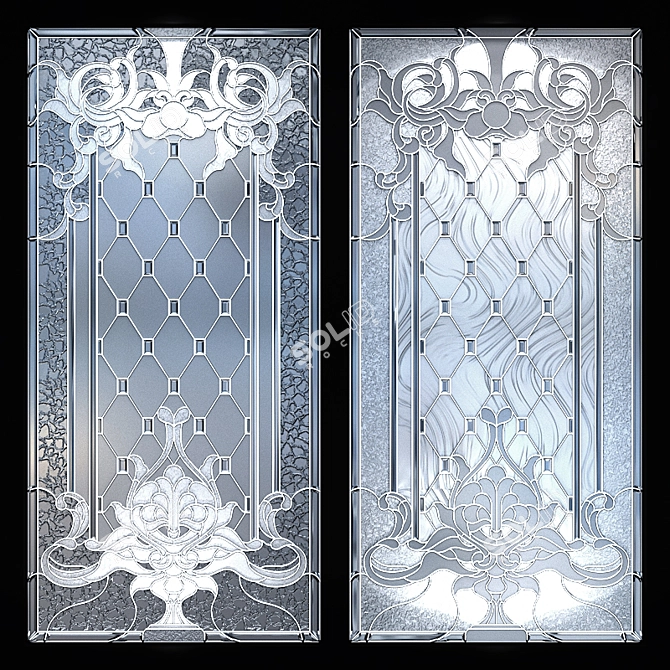 Handcrafted Stained Glass Window 3D model image 2