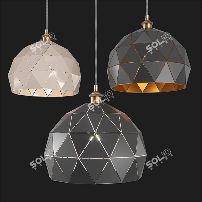 Melon Half-spherical Ceiling Light 3D model image 1