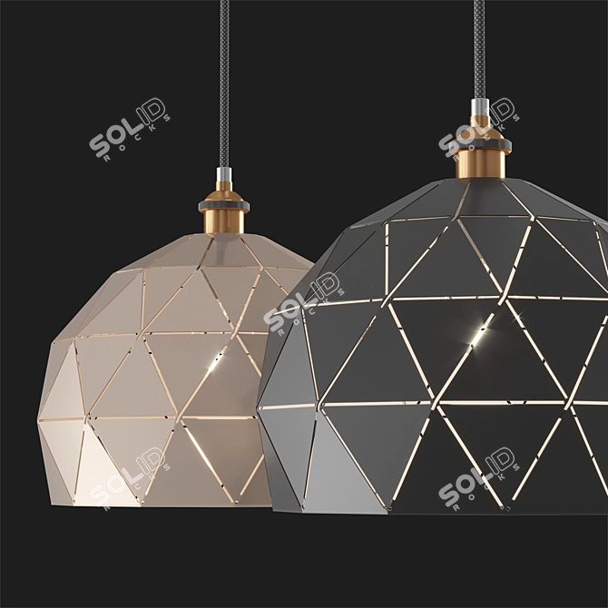 Melon Half-spherical Ceiling Light 3D model image 2