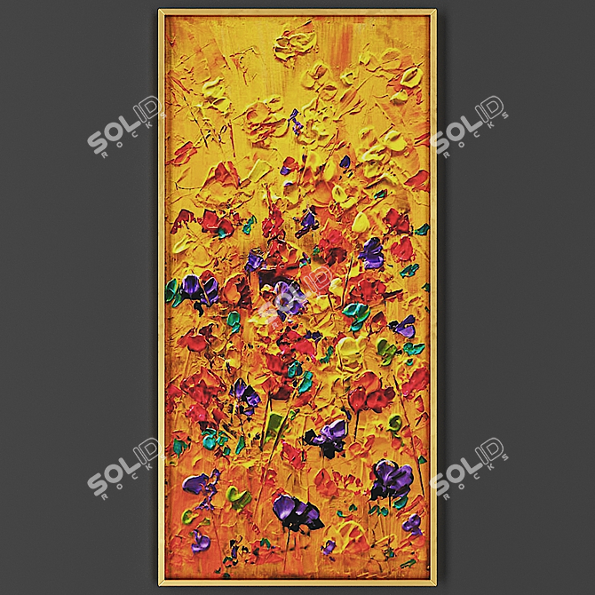 Elegant Art Frame 3D model image 1