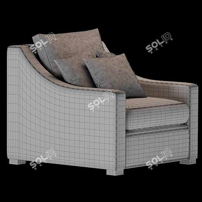 Belgian Classic Slope Arm Chair 3D model image 3