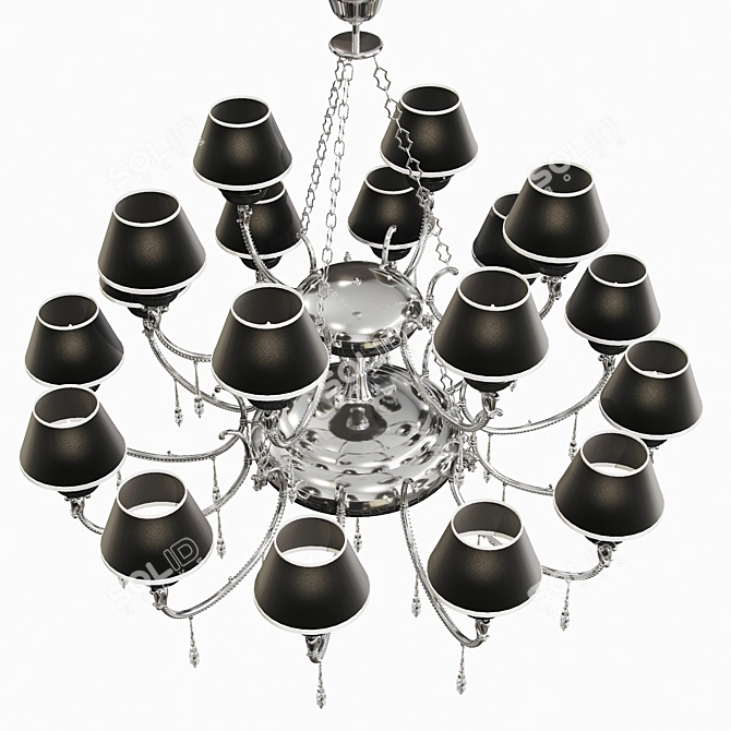 Elegant Formitalia Margherita Chandelier 3D model image 2