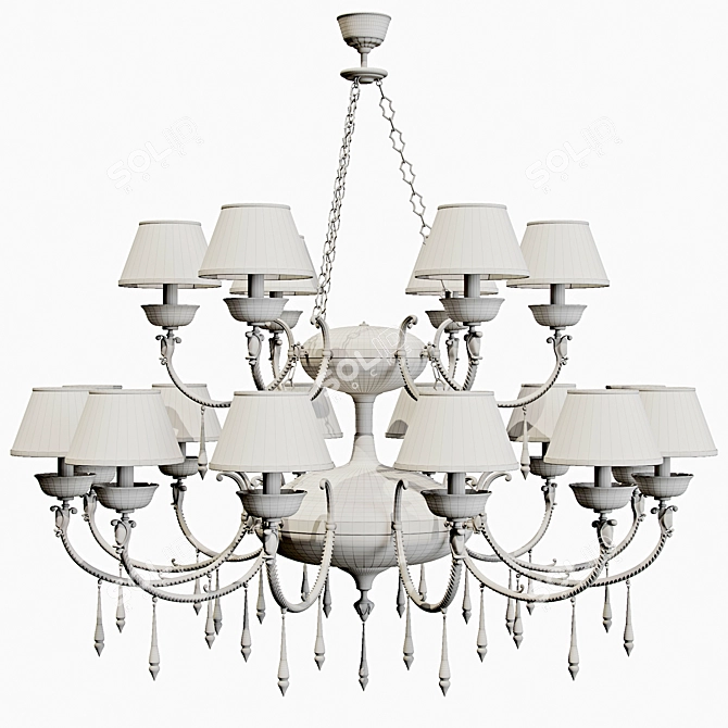 Elegant Formitalia Margherita Chandelier 3D model image 3