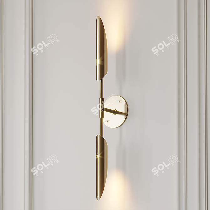 Voyager 11 Dual Sconce: Streamlined Elegance 3D model image 1