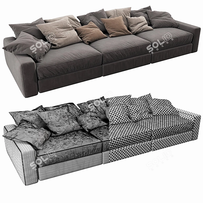 Ultra Comfort Flexform Beauty Sofa 3D model image 3