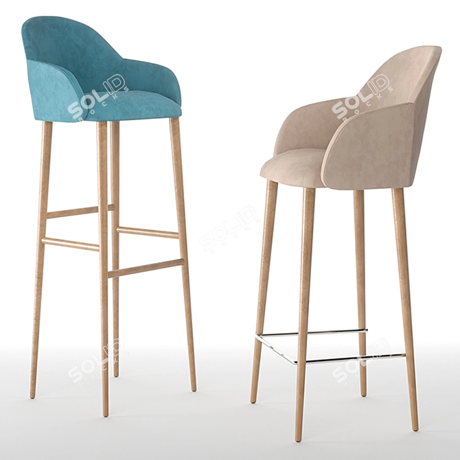 ErgoMax Bar Stool MD998 3D model image 3