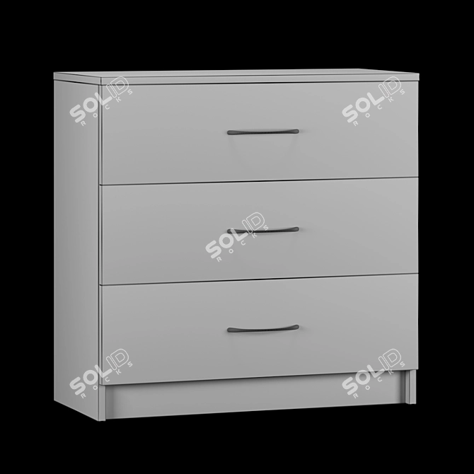 AMI Comfort 3 Dresser: Compact and Stylish Storage 3D model image 2