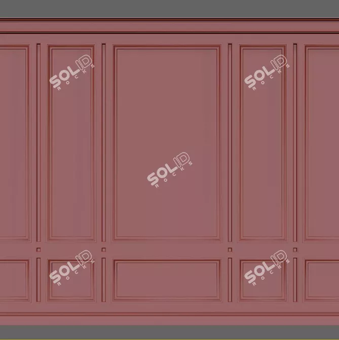 Elegant Wall Moulding: Enhance Your Décor 3D model image 2