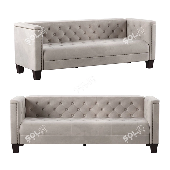 Frosty Comfort Sofa 3D model image 1