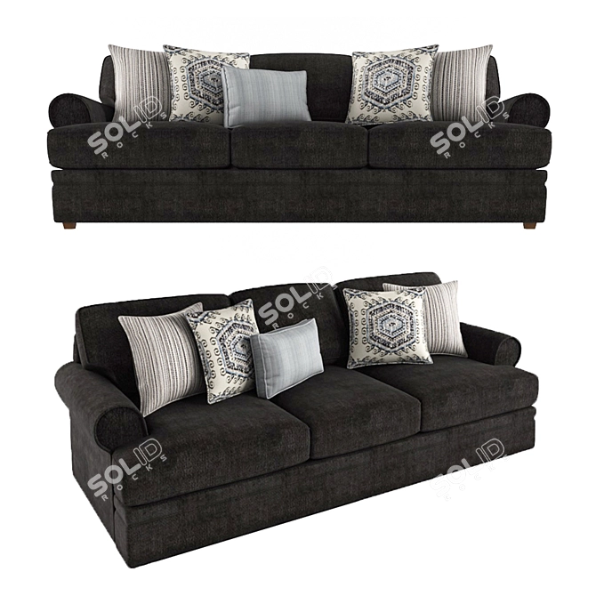 Comfort at its Best: Simmons Sofa 3D model image 1