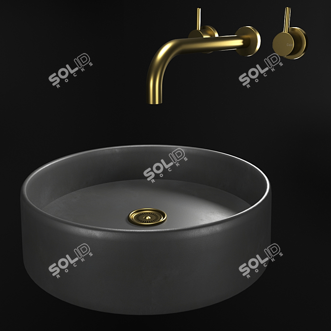 Concrete Nood Co Basin & Scala Mixer 3D model image 2