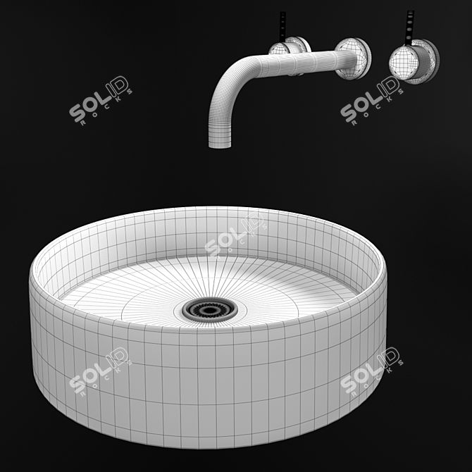 Concrete Nood Co Basin & Scala Mixer 3D model image 3