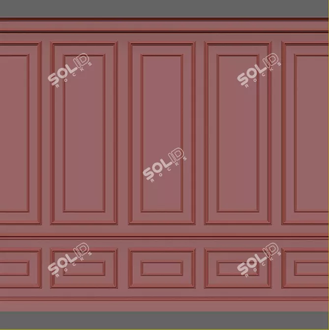 Elegant Wall Moulding for Stunning Decor 3D model image 2