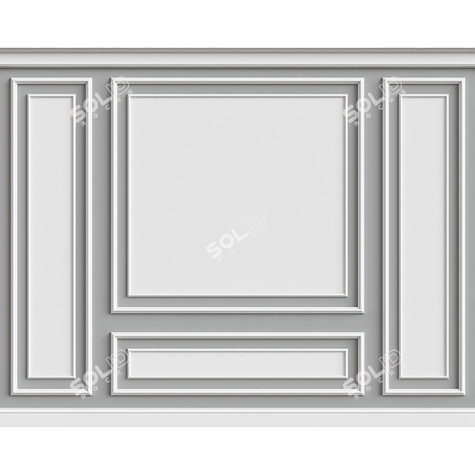 3D Wall Moulding Designs 3D model image 1