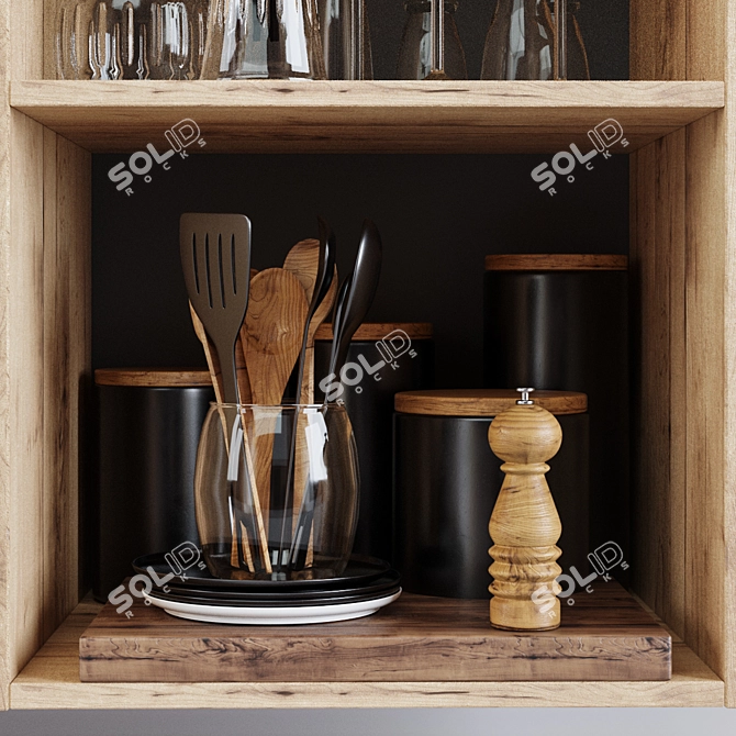 Elegant Kitchen Decor Set 3D model image 3