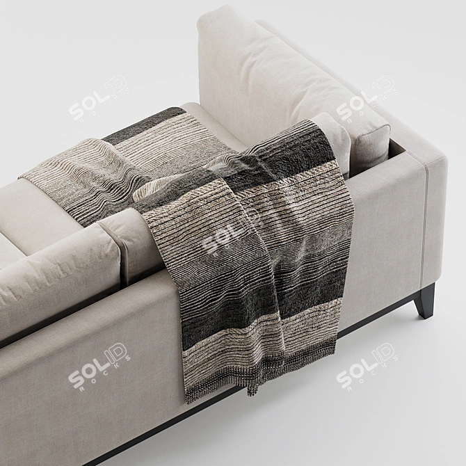 Elegant and Spacious Sectional Sofa 3D model image 3