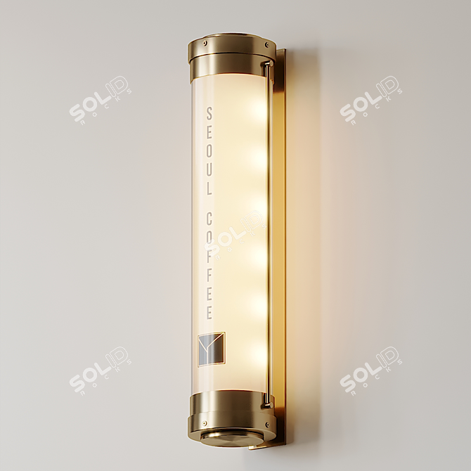  Industrial Store Wall Lamp 3D model image 2