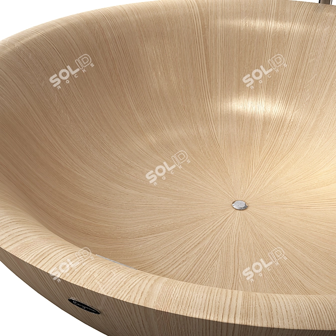 ALEGNA Laguna Redondo Wooden Bathtub 3D model image 2