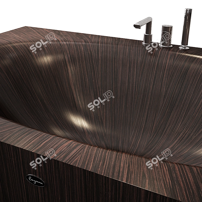 ALEGNA Laguna Wooden Bath 3D model image 2