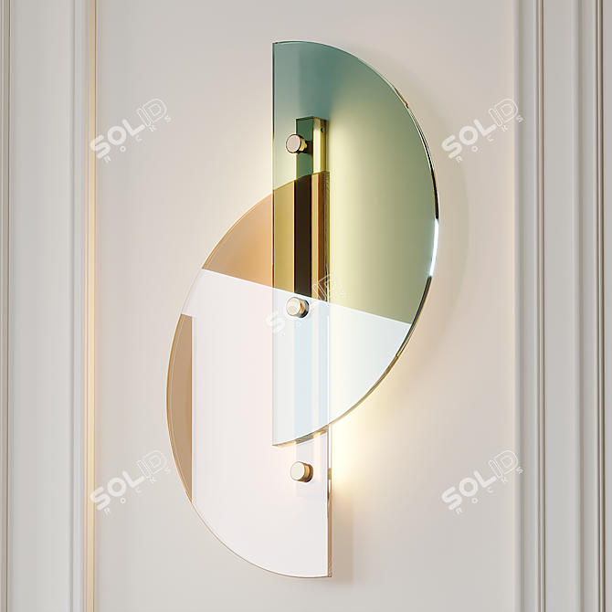 PAPILLON LED Stained Glass Wall Light 3D model image 2